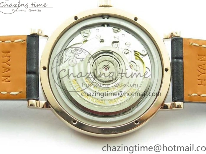 MIROTIME 1228 Durable Portofino 37mm RG V7F 1:1 Best Edition Gray Dial Diamonds Bezel on Black Leather Strap A 7089